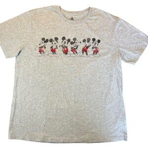 Disney Mickey Mouse Graphic T Shirt Mens XL Gray
